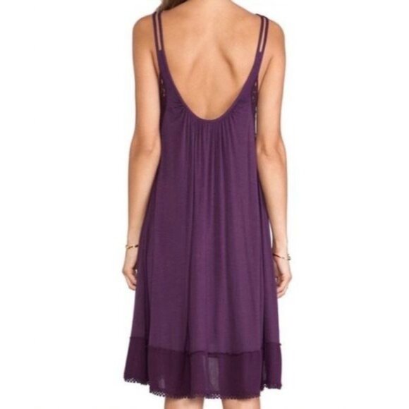 NWOT Free People Cream Lace Crochet Beaded Slip Dress - Picture 11 of 15